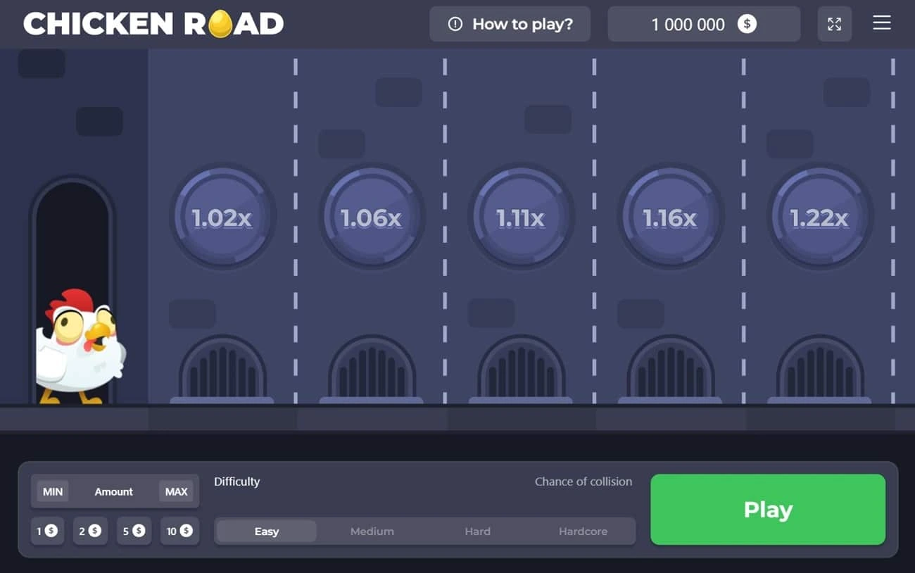Panel de apuestas de Chicken Road en móvil